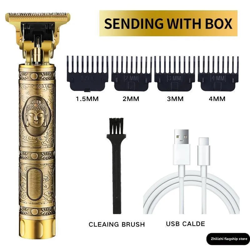 Hair Clippers Pet Grooming Tools  Shaving Machine Barber Scissors Head Carving Power Haircut Device Gold Lotus Brand