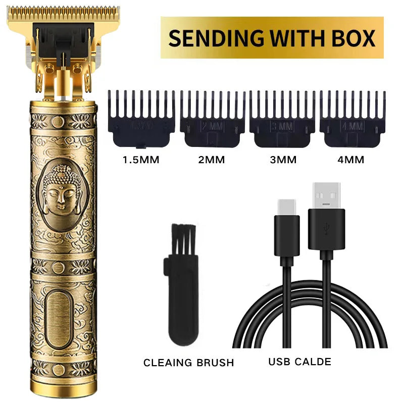 Hair Clippers Pet Grooming Tools  Shaving Machine Barber Scissors Head Carving Power Haircut Device Gold Lotus Brand
