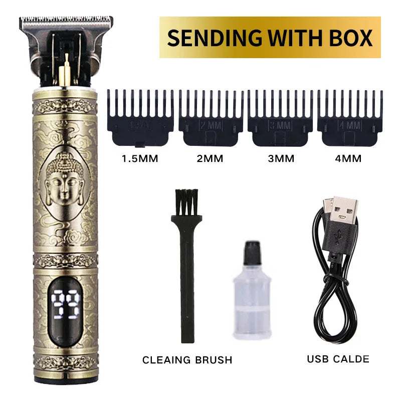 Hair Clippers Pet Grooming Tools  Shaving Machine Barber Scissors Head Carving Power Haircut Device Gold Lotus Brand
