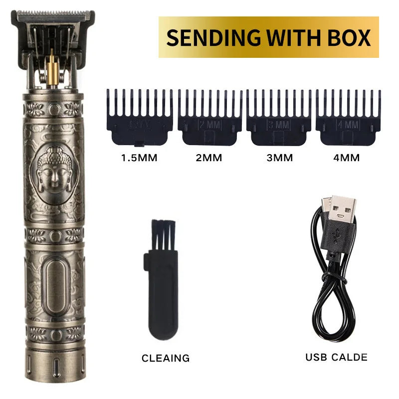 Hair Clippers Pet Grooming Tools  Shaving Machine Barber Scissors Head Carving Power Haircut Device Gold Lotus Brand