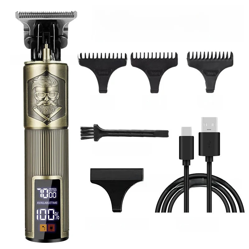 Hair Clippers Pet Grooming Tools  Shaving Machine Barber Scissors Head Carving Power Haircut Device Gold Lotus Brand