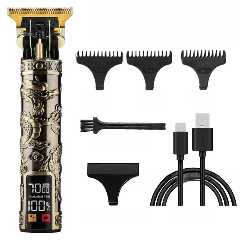 Hair Clippers Pet Grooming Tools  Shaving Machine Barber Scissors Head Carving Power Haircut Device Gold Lotus Brand
