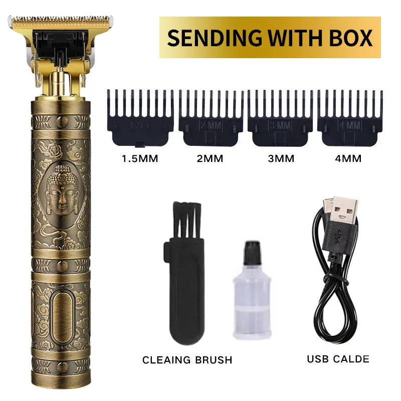 Hair Clippers Pet Grooming Tools  Shaving Machine Barber Scissors Head Carving Power Haircut Device Gold Lotus Brand